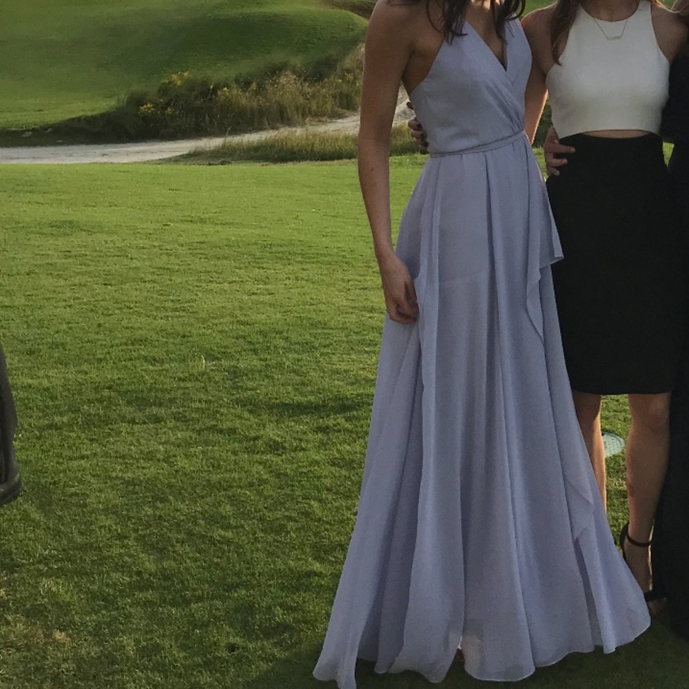 Amsale Flat Chiffon Bridesmaid Dress